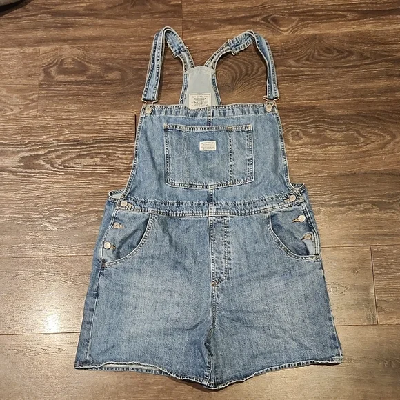 â¤ď¸ LEVI'S VINTAGE INSPIRED DENIM OVERALLS/ SHORTALLS, XL - Picture 4 of 13